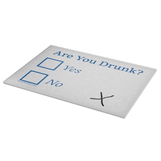 SlipperyJoe's Are You Betrunken hammered Karo Boxe Schneidebrett (Ecke)