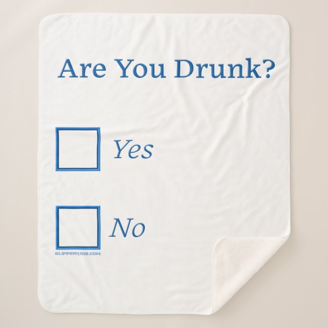 SlipperyJoe's Are You Betrunken hammered Karo Boxe Sherpadecke (Vorderseite)