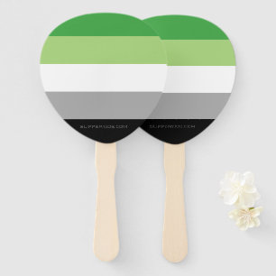 SlipperyJoe's Aromtic Pride Flag Gay Geschenke LGB Fächer
