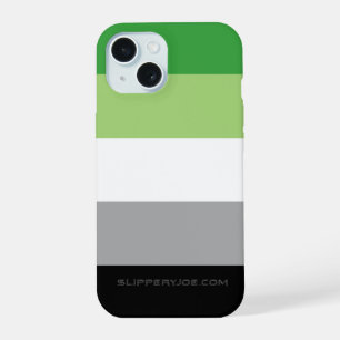 SlipperyJoe's Aromtic Pride Flag Gay Geschenke LGB iPhone 15 Hülle