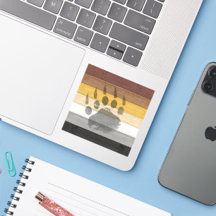 SlipperyJoe's artistic Bear Wood gay gifts Bear Br Aufkleber