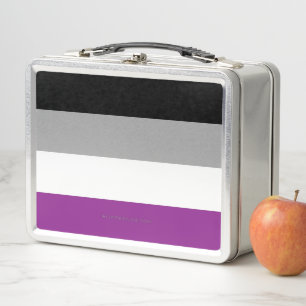 SlipperyJoe's asexuelle Flagge betont Inklusivität Metall Brotdose