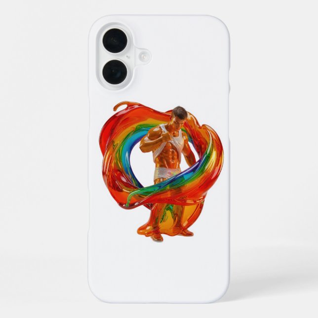 SlipperyJoe's auffallende moderne Pride-themed mas iPhone Hülle (Rückseite)