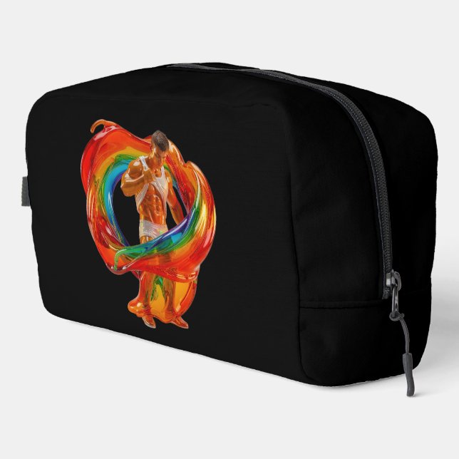 SlipperyJoe's auffallende moderne Pride-themed mas Waschbeutel (Rechte Ecke)