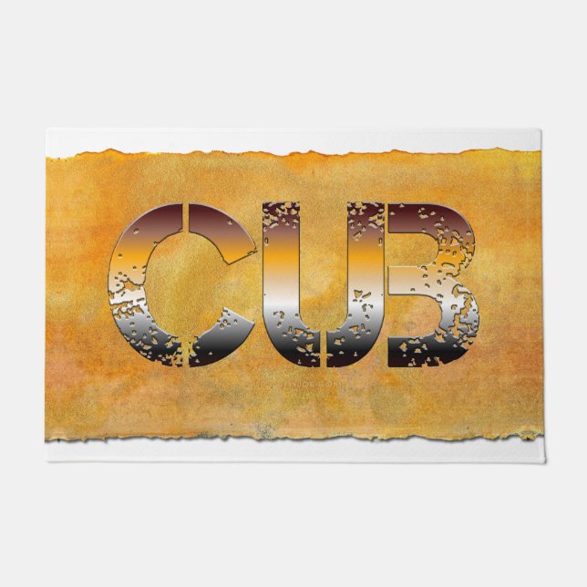 SlipperyJoe's Bärenbär Orangenbraun pro Fußmatte (Vorderseite)