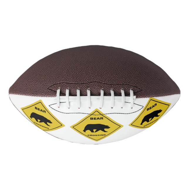 SlipperyJoe's Bärenkreuzschild trägt Silhouette w Football (Vorderseite)