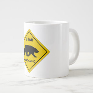 SlipperyJoe's Bärenkreuzschild trägt Silhouette w Jumbo-Tasse