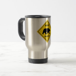 SlipperyJoe's Bärenkreuzschild trägt Silhouette w Reisebecher