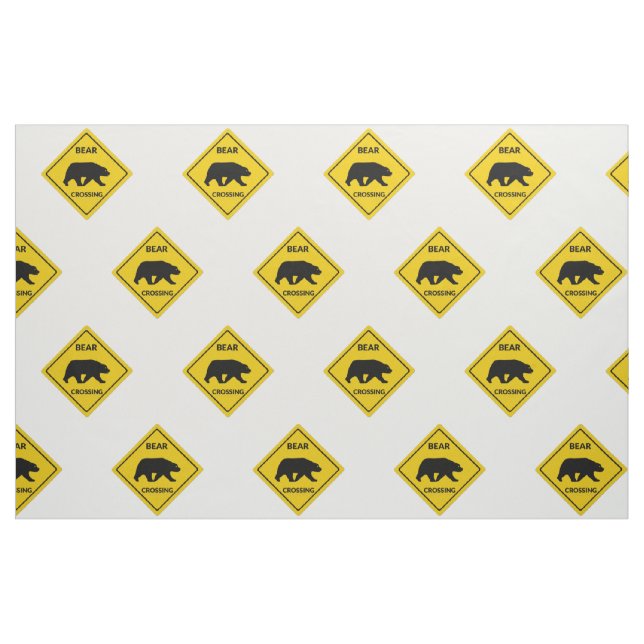 SlipperyJoe's Bärenkreuzschild trägt Silhouette w Stoff (Yard (91,4 cm))