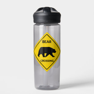 SlipperyJoe's Bärenkreuzschild trägt Silhouette w Trinkflasche