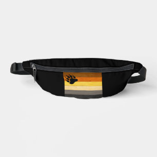 SlipperyJoe's Bärenpride-Fahne Holzbodenstruktur Bauchtasche