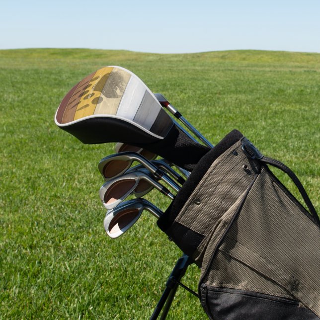 SlipperyJoe's Bärenpride-Fahne Holzbodenstruktur Golf Headcover (In SItu)