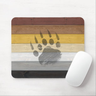SlipperyJoe's Bärenpride-Fahne Holzbodenstruktur Mousepad