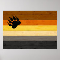 SlipperyJoe's Bärenpride-Fahne Holzbodenstruktur
