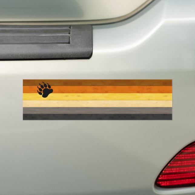 SlipperyJoe's Bärenpride-Flagge Holzbruderschaft f Autoaufkleber (Auf Auto)
