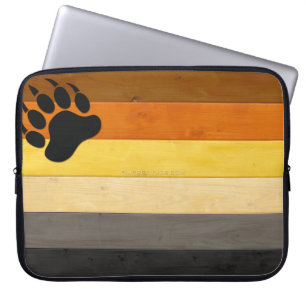 SlipperyJoe's Bärenpride-Flagge Holzbruderschaft f Laptopschutzhülle