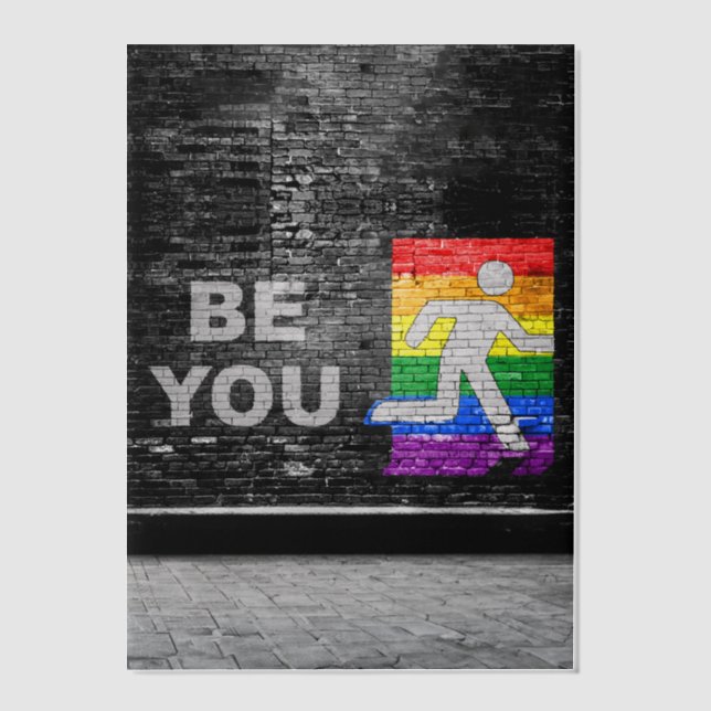 SlipperyJoe's Be You Black Backstein Wand Spazierf (Vorderseite)