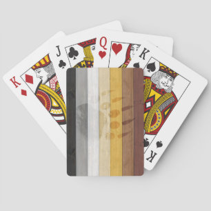 SlipperyJoe's Bear Pride Flag Holzboden Textur Spielkarten