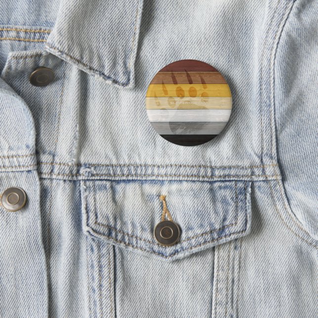 SlipperyJoe's Bear Pride-Flagge Holzboden Textur Button (Beispiel)
