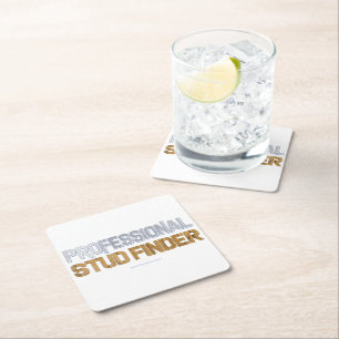 SlipperyJoe's Beruflicher Stud Finder Holz 3-D. Rechteckiger Pappuntersetzer