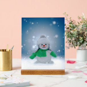 SlipperyJoe's bezaubernder Weihnachts-Schneemann-C Acrylschild