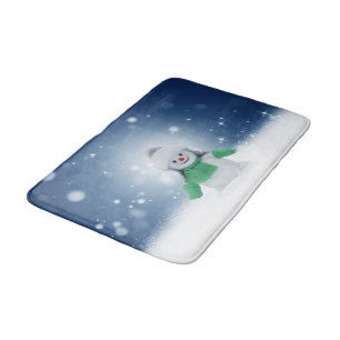 SlipperyJoe's bezaubernder Weihnachts-Schneemann-C Badematte