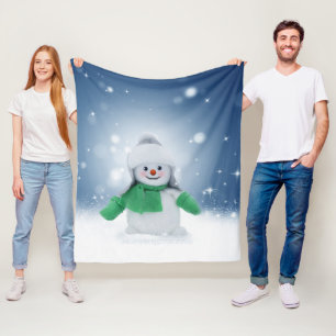 SlipperyJoe's bezaubernder Weihnachts-Schneemann-C Fleecedecke