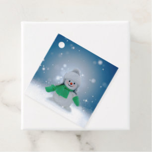 SlipperyJoe's bezaubernder Weihnachts-Schneemann-C Geschenkanhänger