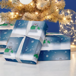 SlipperyJoe's bezaubernder Weihnachts-Schneemann-C Geschenkpapier