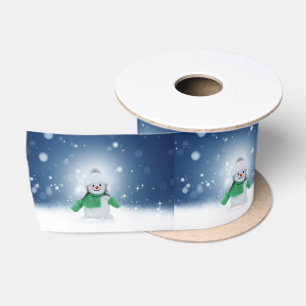 SlipperyJoe's bezaubernder Weihnachts-Schneemann-C Satinband