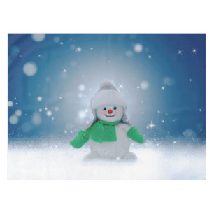 SlipperyJoe's bezaubernder Weihnachts-Schneemann-C Tischdecke