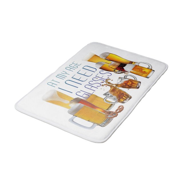 SlipperyJoe's Biergläser Pilsner Gläser Steine Badematte (Schrägansicht)