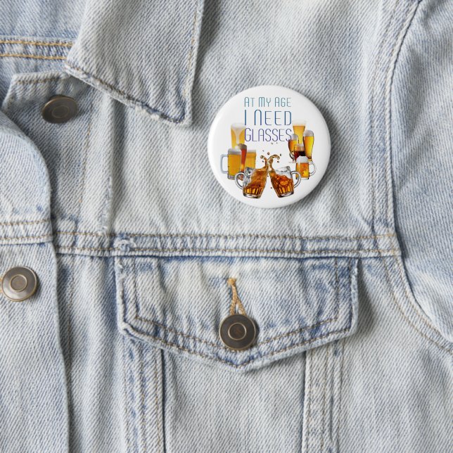 SlipperyJoe's Biergläser Pilsner Gläser Steine Button (Beispiel)