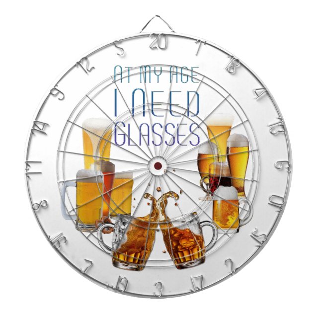 SlipperyJoe's Biergläser Pilsner Gläser Steine Dartscheibe (vorne)