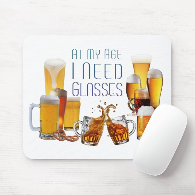 SlipperyJoe's Biergläser Pilsner Gläser Steine Mousepad (Mit Mouse)