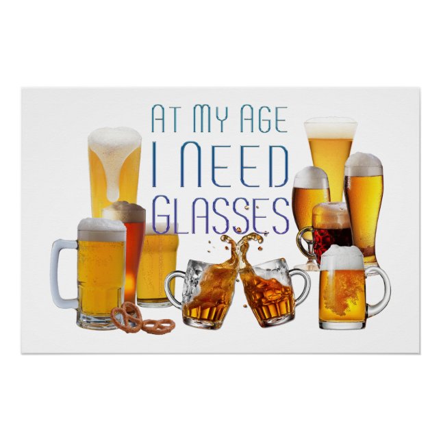 SlipperyJoe's Biergläser Pilsner Gläser Steine Poster (Vorderseite)