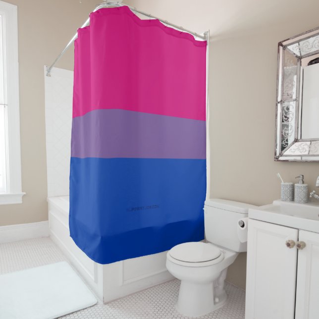 SlipperyJoe's Bisexual Pride Flag Lavendel-pink bl Duschvorhang (Beispiel)