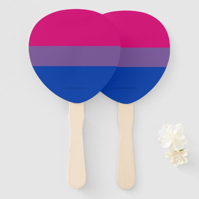 SlipperyJoe's Bisexual Pride Flag Lavendel-pink bl Fächer (Vorne und Hinten)