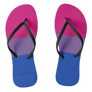 SlipperyJoe's Bisexual Pride Flag Lavendel-pink bl Flip Flops