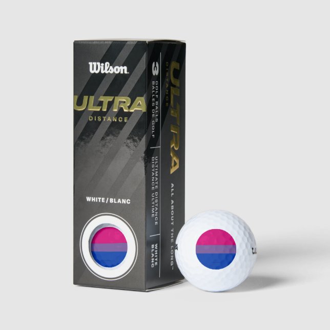 SlipperyJoe's Bisexual Pride Flag Lavendel-pink bl Golfball (Verpackungen)