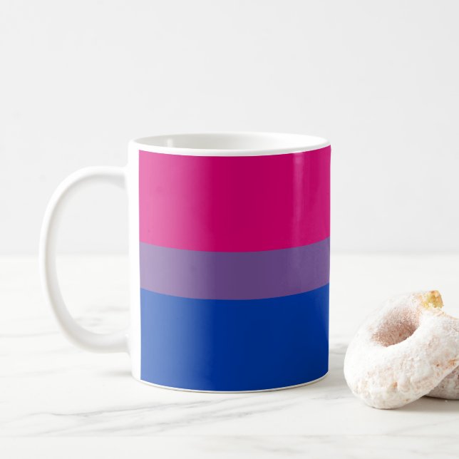 SlipperyJoe's Bisexual Pride Flag Lavendel-pink bl Kaffeetasse (Mit Donut)
