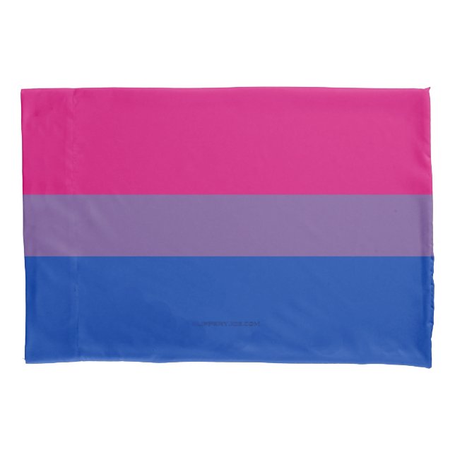 SlipperyJoe's Bisexual Pride Flag Lavendel-pink bl Kissenbezug (Vorderseite)