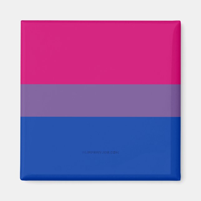 SlipperyJoe's Bisexual Pride Flag Lavendel-pink bl Magnet (Vorne)