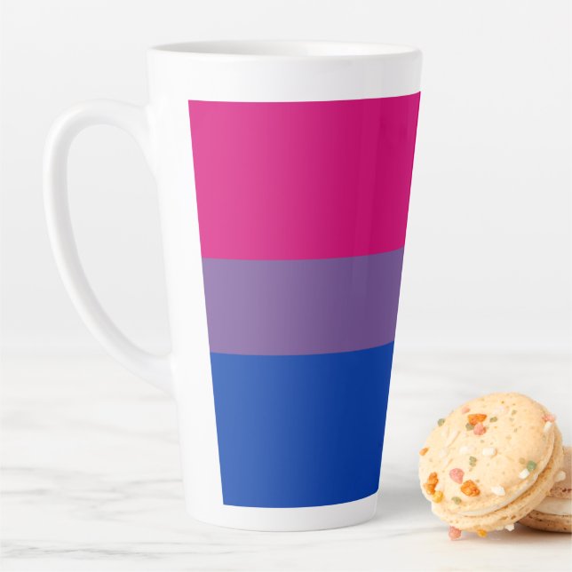 SlipperyJoe's Bisexual Pride Flag Lavendel-pink bl Milchtasse (Beispiel)