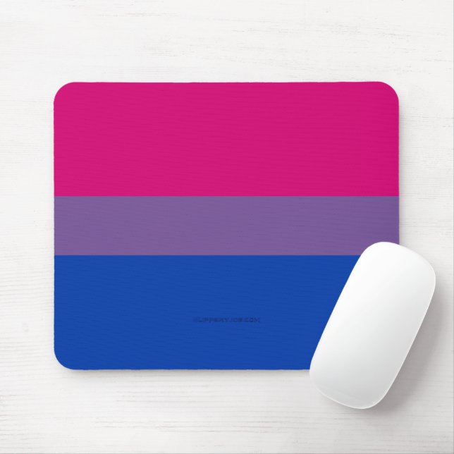 SlipperyJoe's Bisexual Pride Flag Lavendel-pink bl Mousepad (Mit Mouse)