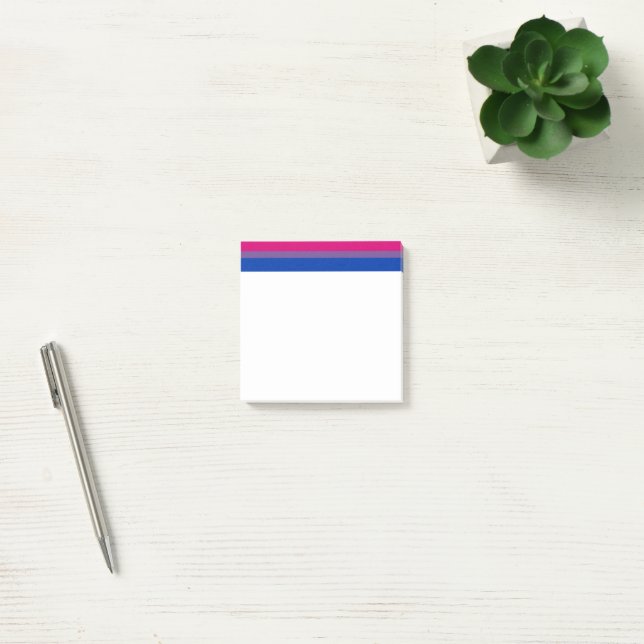 SlipperyJoe's Bisexual Pride Flag Lavendel-pink bl Post-it Klebezettel (Büro)