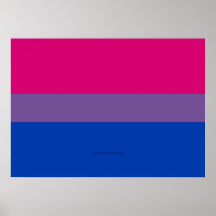SlipperyJoe's Bisexual Pride Flag Lavendel-pink bl Poster