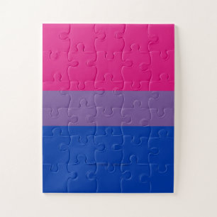 SlipperyJoe's Bisexual Pride Flag Lavendel-pink bl Puzzle