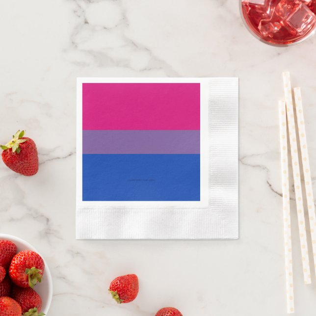 SlipperyJoe's Bisexual Pride Flag Lavendel-pink bl Serviette (Beispiel)