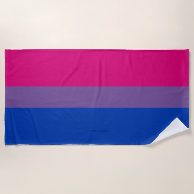 SlipperyJoe's Bisexual Pride Flag Lavendel-pink bl Strandtuch (Vorderseite)